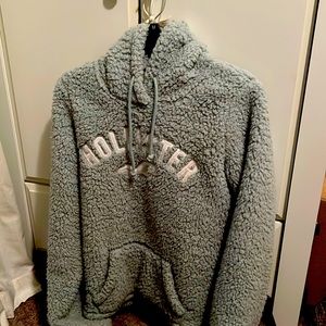 Hollister size Small light blue hooded sweatshirt with pockets